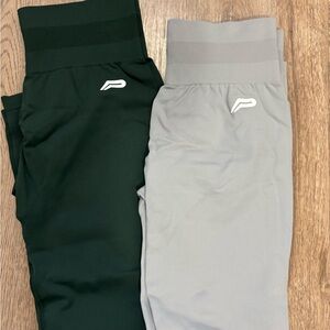 Women's Active Leggings in Green and Gray